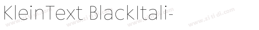 KleinText BlackItali字体转换